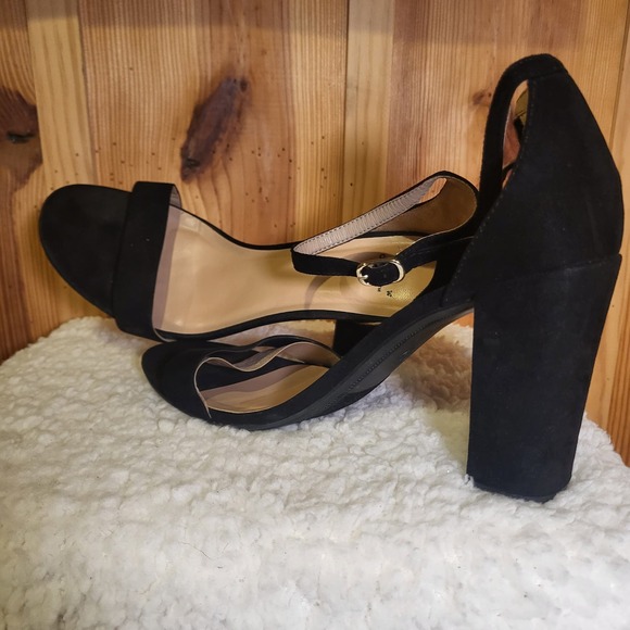 A New Day, black block heels, Size 10, suede - Picture 4 of 6